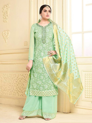 Green Palazzo Salwar Kameez