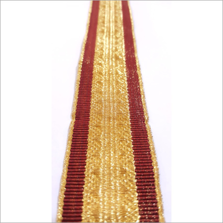 Maroon Handmade Zari Lace