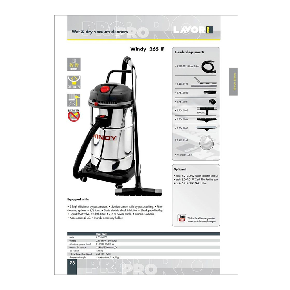 Windy 265IF Wet & Dry Vacuum Cleaner