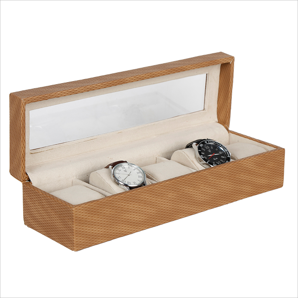 Hard Craft Brown Watch Box for 5 Watches
