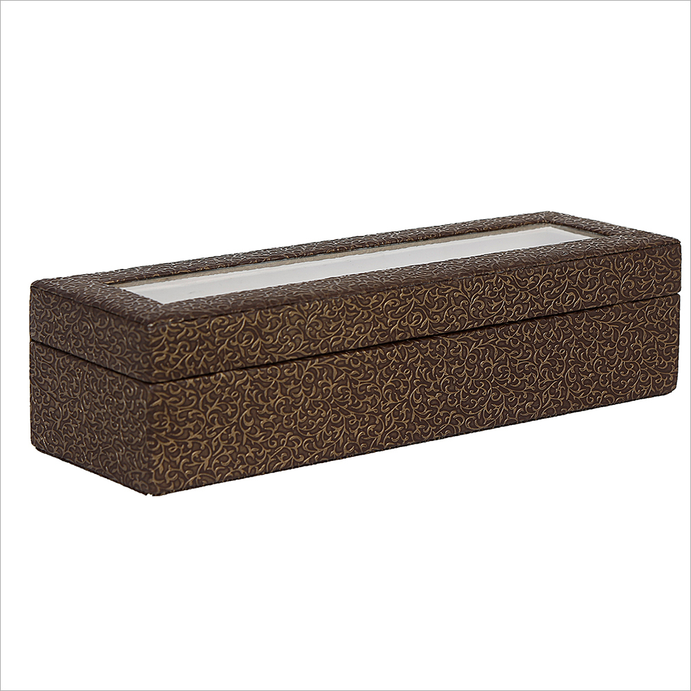 Hard Craft Golden-Brown Watch Box for 5 Watches