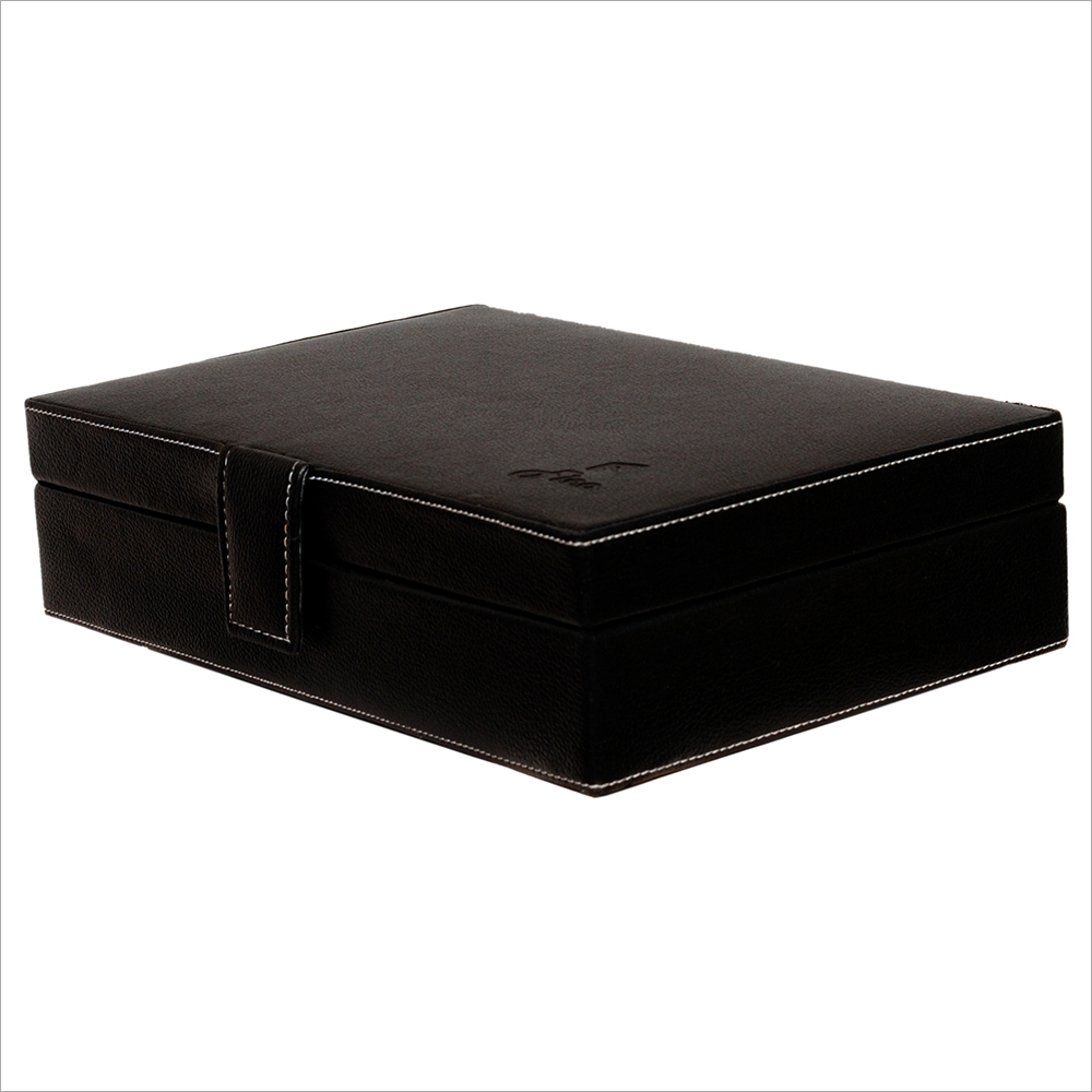Hard Craft Watch Box Case PU Leather for 8 Watch Slots - Black