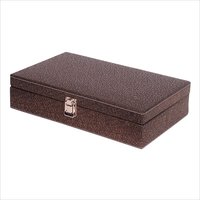Hard Craft Watch Box Case PU Leather for 10 Watch Slots - Golden Brown