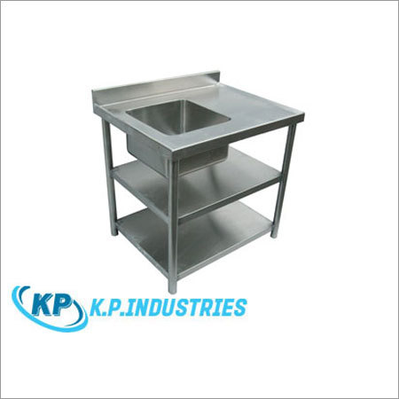 Work Table Under Shelf Sink Unit