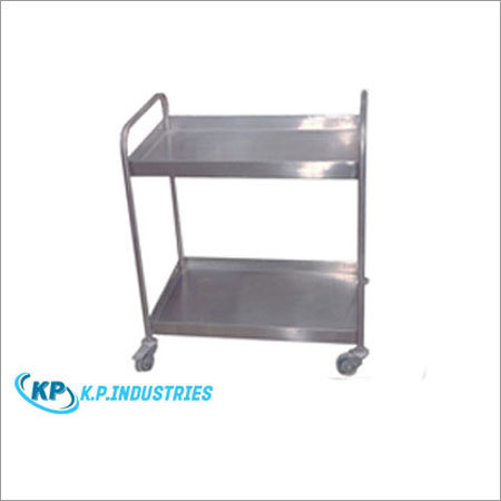 Two Tier SS Kitchen Utility Trolley