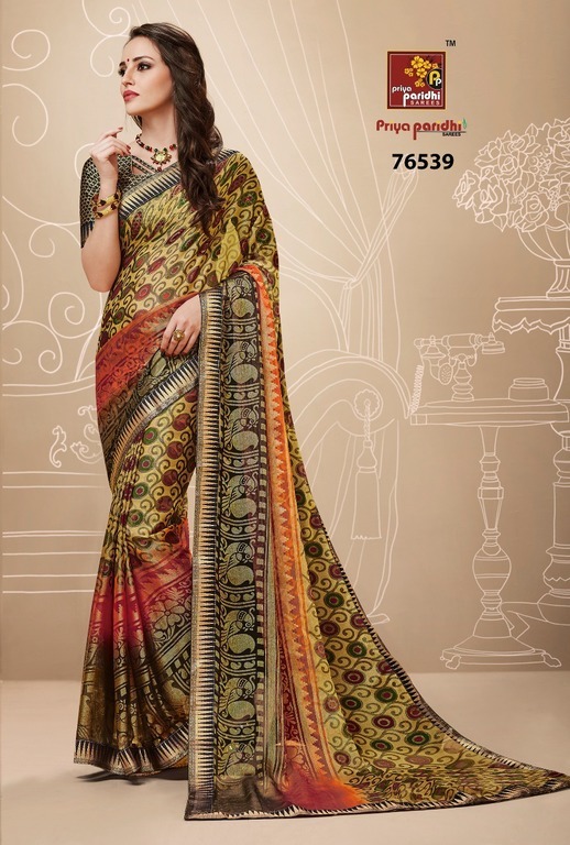 Beautiful  brasso sarees online shopping