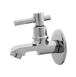 Bib Tap Faucet - Brass, 14 x 10.4 x 11.2 CM, Rectangular Shape | Versatile Plastic Compatibility: PET, HDPE, PVC, LDPE, PP, PS
