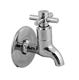 Brass Bib Tap Faucet - Brass, 14.5 x 16 x 6.4 mm, Rectangular Shape | Compatible with HDPE, LDPE, PET, PP, PS, PVC Materials