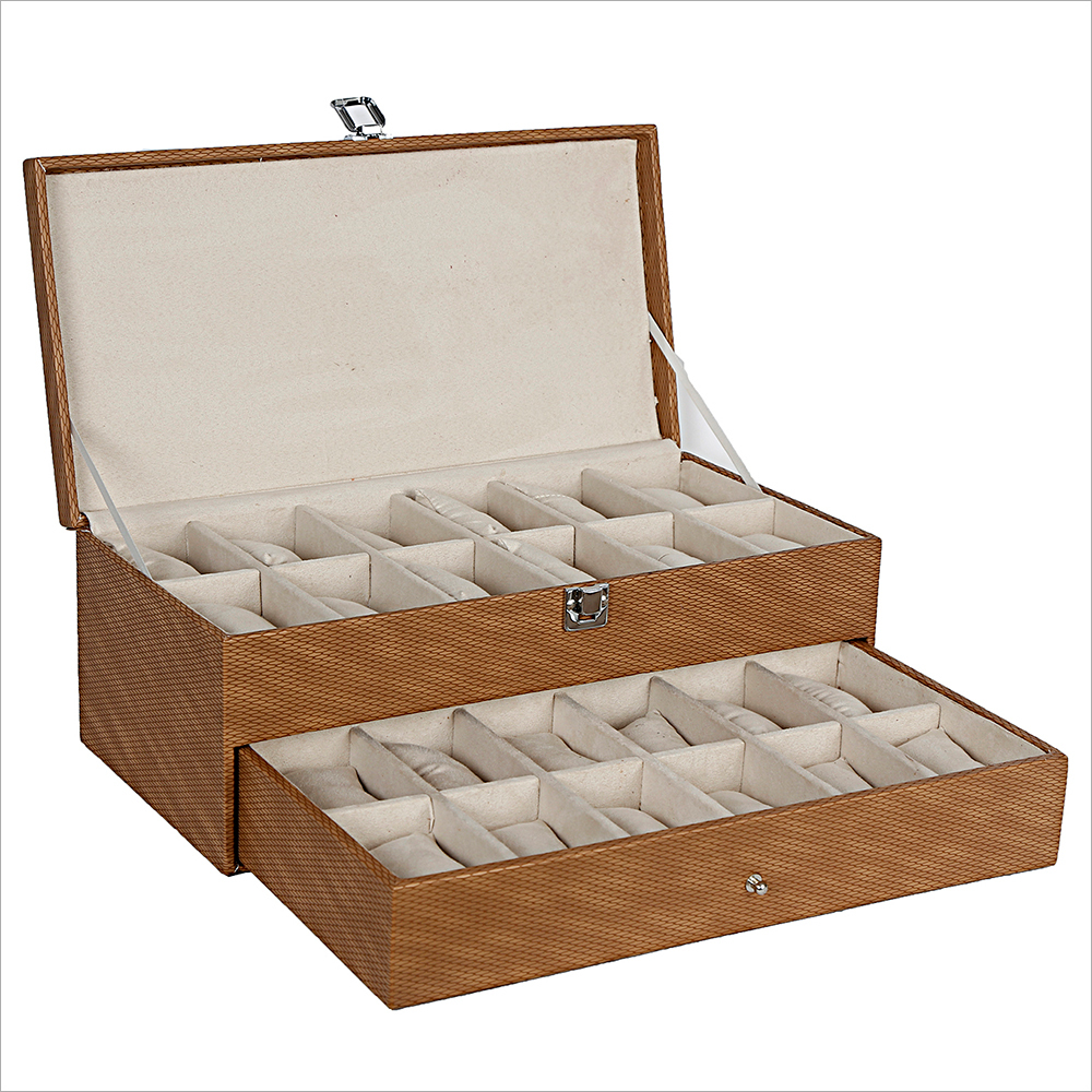 Hard Craft Brown Watch Boxes for 24 watchs