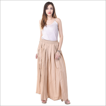 Ladies Pleated Long Skirt