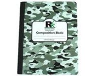 Military Marble Designs Composition Notebook - 7.5 X 9.75 Inches, 100 Sheets, Eco-friendly Paper, Soft Binding, Center Thread Sewn, Grey Duplex Cover