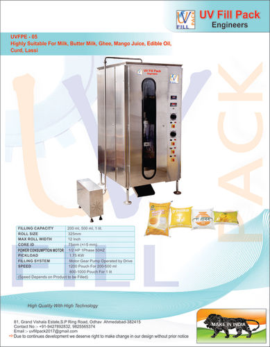 Automatic Milk, Buttermilk Pouch Packing Machine