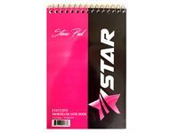 Steno Notepad - Eco-Friendly Paper, 5" x 8" Size, Top Spiral Binding, 70 Single Line Sheets | Ideal for School Use, 350 GSM Outer Cover