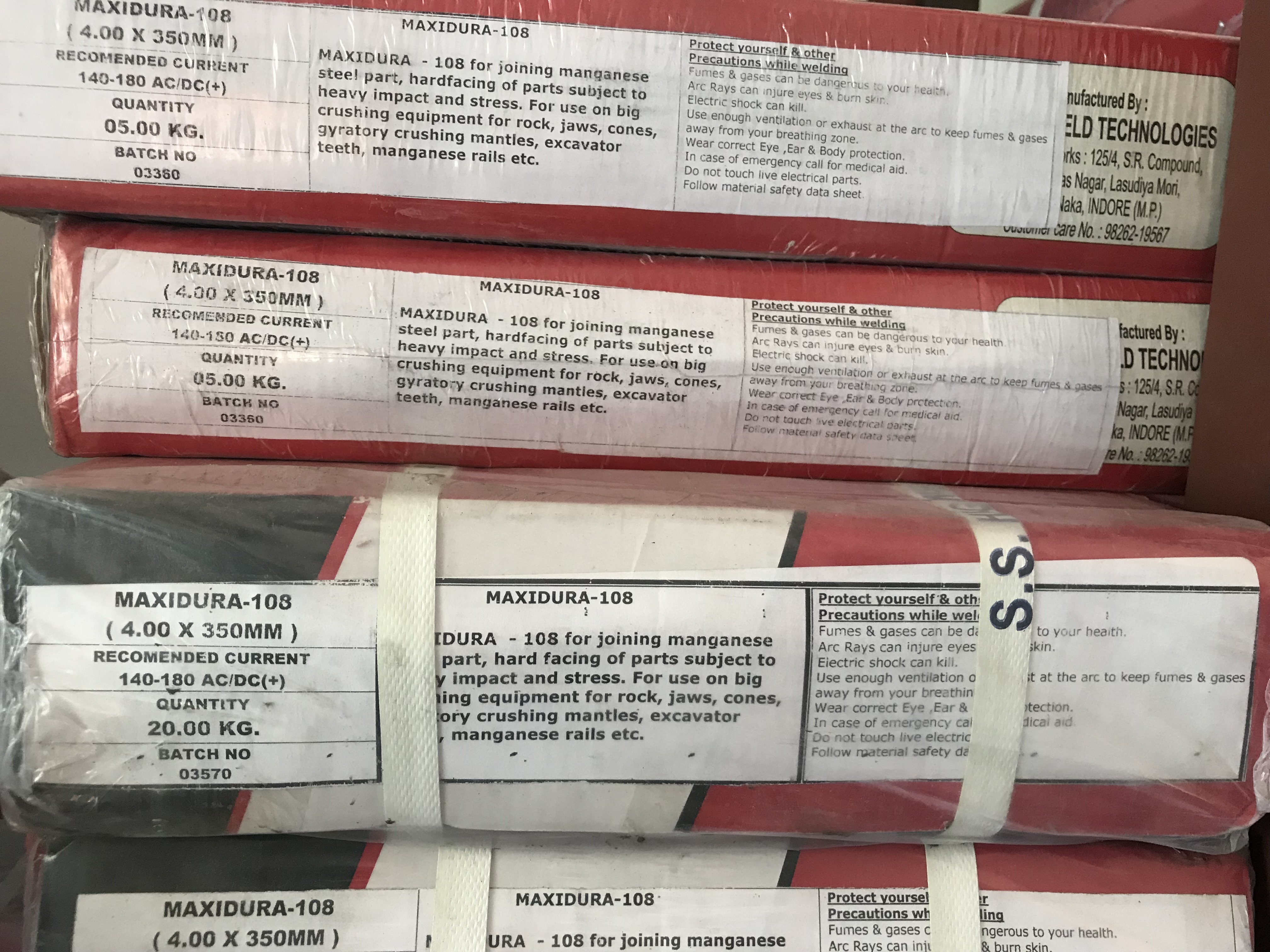 Special Welding Electrodes (MAXIDURA HF-108)