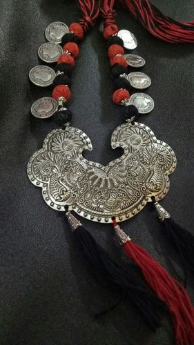 Cotton Beads & Metal Necklace - Customizable Design | Ideal for Engagement Weddings Parties and Anniversaries with Themed Pendants