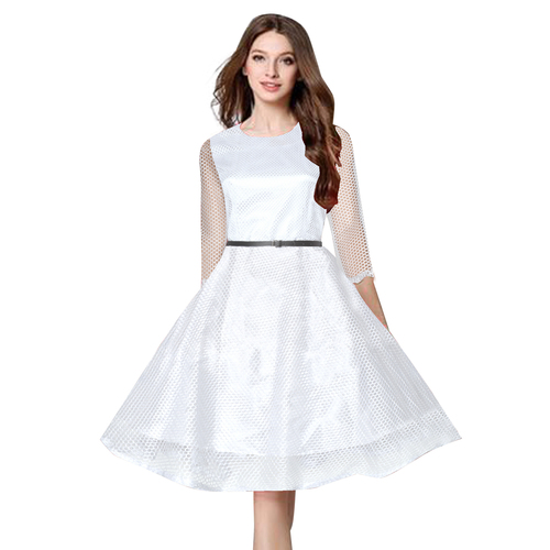white colored Western dress