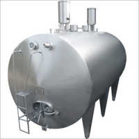Milk Storage Tank - Stainless Steel, High Capacity, Enclosed System | Bottom Entry, Corrosion Proof, Sealed System For Milk Storage