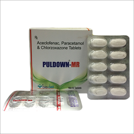 Puldown-MR Tablets - White Oval Tablets, Blister Pack | Pain Relief, Fever Reduction, Inflammation Control, Muscle Relaxation, Spasm Relief