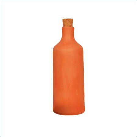 1 Ltr Clay Water Bottle With Cork