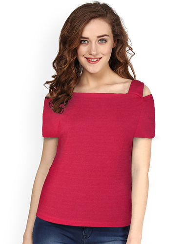 Pink Party Wear Ladies T shirt