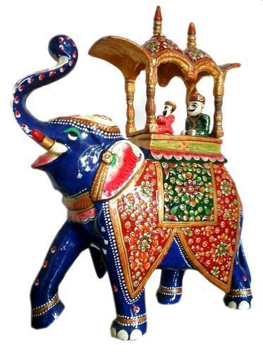 Metal Meenakari Ambabari Elephant