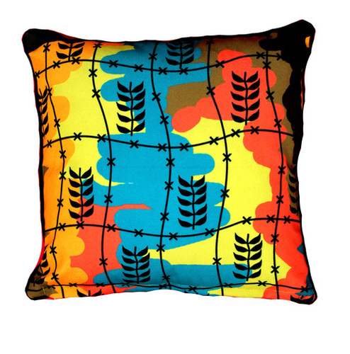Digital Printed Multi Colors Cushion Cover - Poly Cotton 40x40 cm (16x16 inches) | Multi Color, Square Shape, Zipper Closure, Ideal for Home and Garden Use
