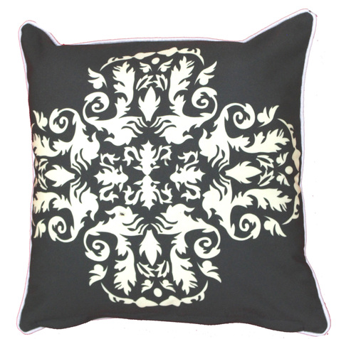Digital Printed Designer Cushion Cover - Cotton 40x40 cm (16x16 inches) Brown | Square Shape Digital Printing Zipper Closure