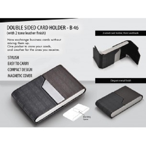 Black And Gray Promotional Card Holder