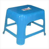 Bathroom Plastic Stool - Rigid Plastic Construction | Blue Color, Sturdy Design, Versatile Size (500-5000g) For Bathroom Utility
