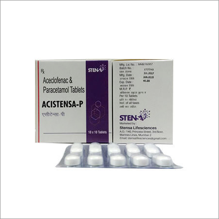 Aceclofenac100mg Paracetamol Tablets
