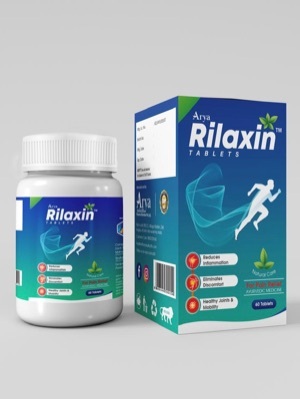 Rilaxin Tablets - Herbal Blend with Maha Yograj Guggul & Shallaki Guggul | Superior Analgesic Action for Rheumatoid Arthritis Relief, Supports Joint Mobility