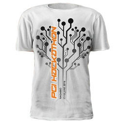 White Mens Printed Tshirt