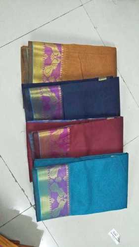 1.yellow Chenderi Cotton Sarees