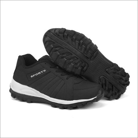 Black Mesh Running Shoes - Size 6-10, Durable Black Fylon Sole, Lace Closure, Safety Features for Men
