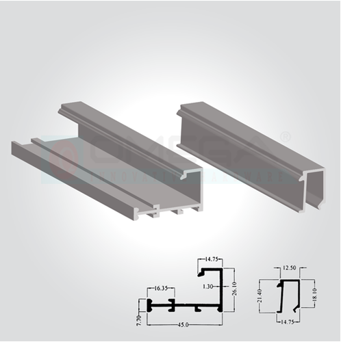 25 x 45mm Glass Partition Profile