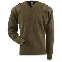 Cotton Mens Military Sweater