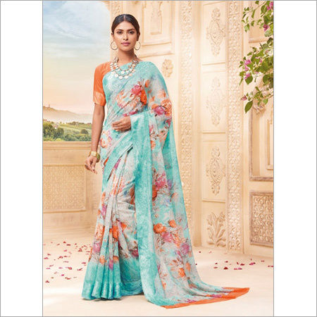 Multicolor Linen Silk Sarees