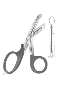 Universal & Bandage Scissors - Stainless Steel, 20-40 Grams Weight | Silver Color, Ideal For Clinical And Hospital Use