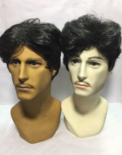 Stylish Wig for Boys - Synthetic Fiber, One Size, Black | Natural Look, Soft Texture, Easy Styling, Comfortable Fit
