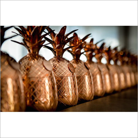 Reddish Brown Color Copper Plated Pineapple Tumbler