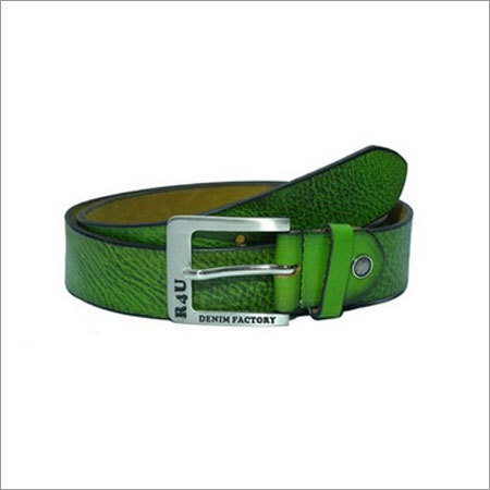 R4U Genuine Leather Green Colour Stylish Belt for Men