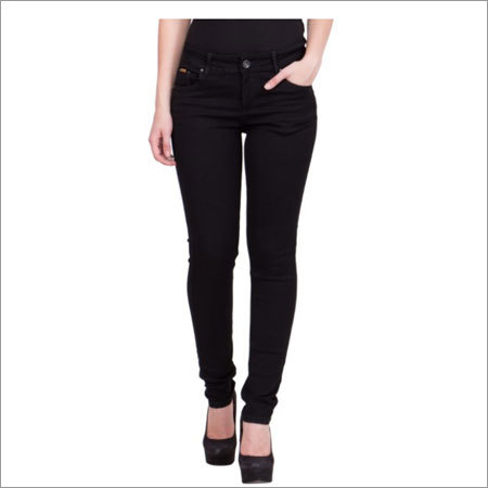 R4U Slim Fit Black Denim Jeans For Women