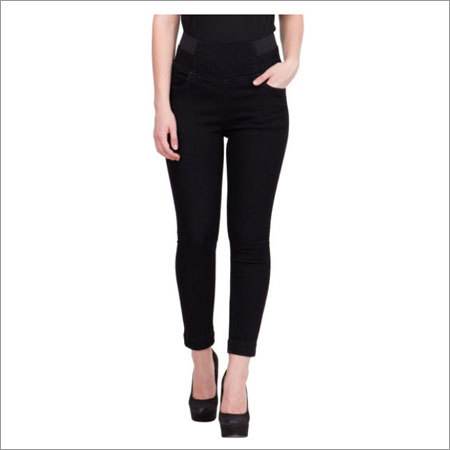 R4U Slim Fit Black Denim Jeans Jegging For Women