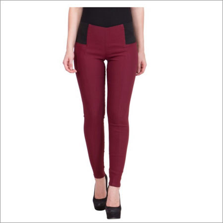 R4U Slim Fit Maroon Jegging For Women