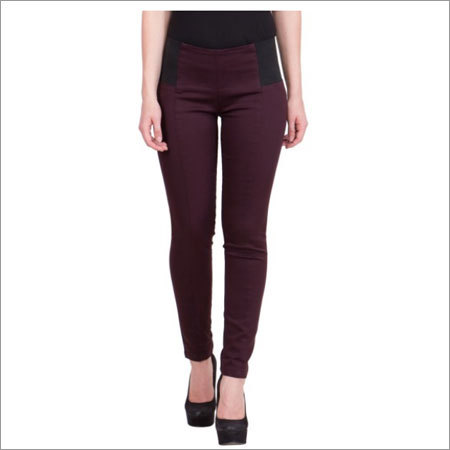 R4U Slim Fit Maroon Jegging For Women