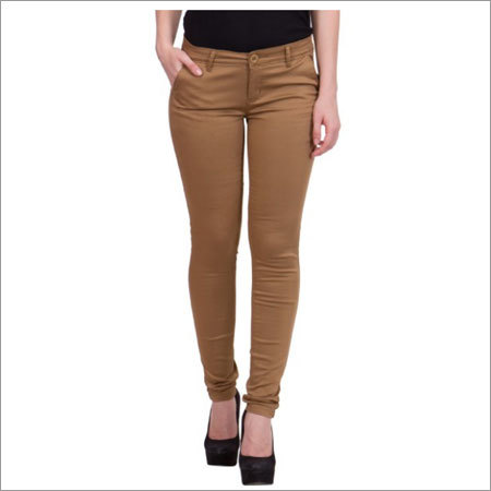 R4U Slim Fit Brown Trouser For Women