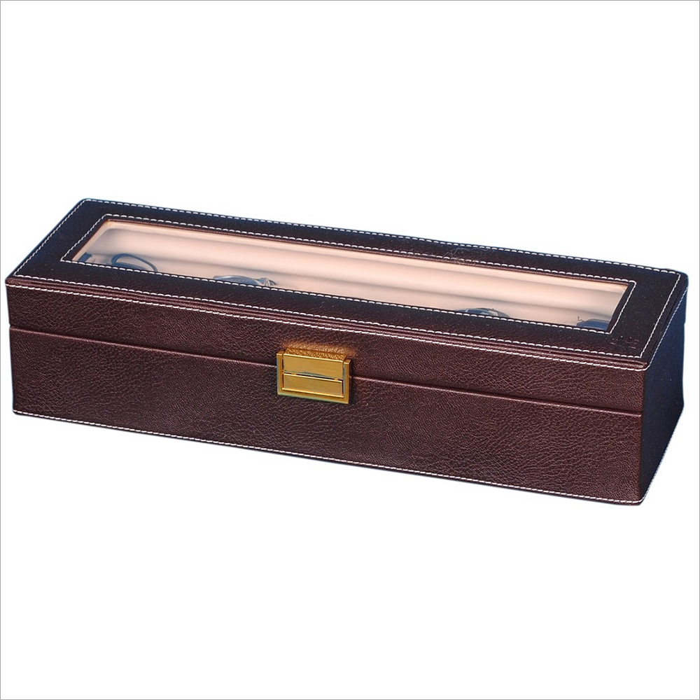 Hard Craft Brown Watch Box for 5 Watches