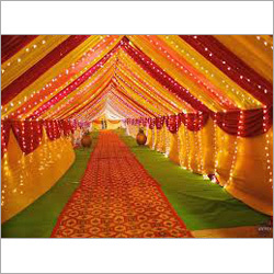 Floor Curtain Tent - Polyester Fabric, Variable Dimensions, Yellow | Easy Setup, Durable, Fire Retardant Steel Frame