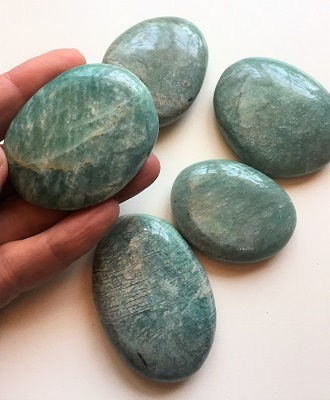 Amazonite Worry Stone Grade: Aaa Quality