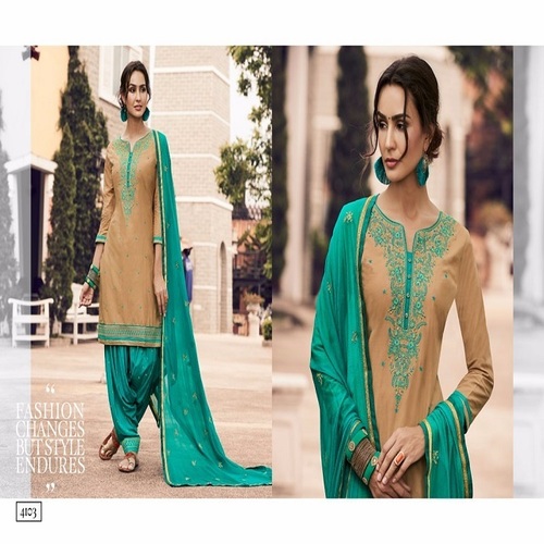 Beige Cotton Punjabi Suit Wholesaler